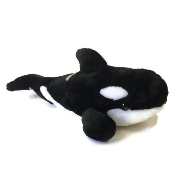 Sea World Shamu Plush Killer Whale Orca Black & White Stuffed Animal Toy 15" - Picture 1 of 8